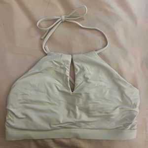 White Athleta Keyhole Bikini Top